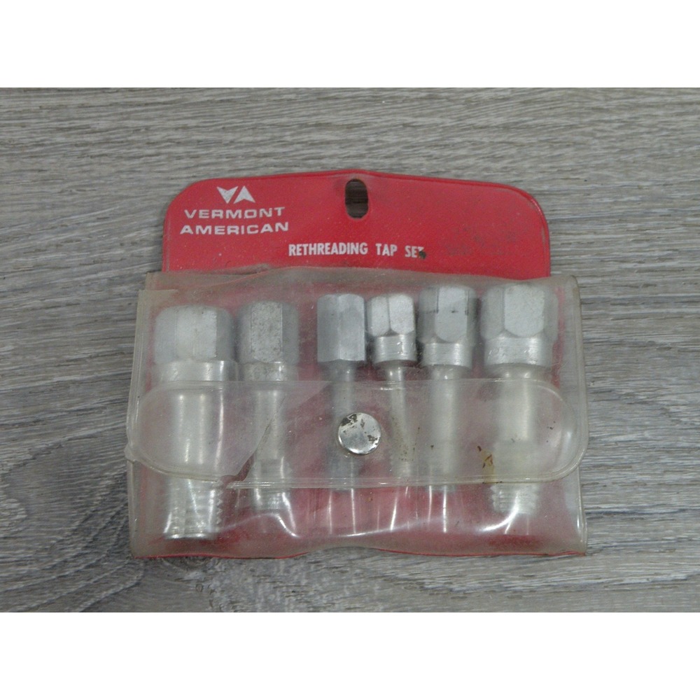 Vermont American Rethreading Tap Set 6 PC 1/4"-9/16" Hand Taps Thread Repair